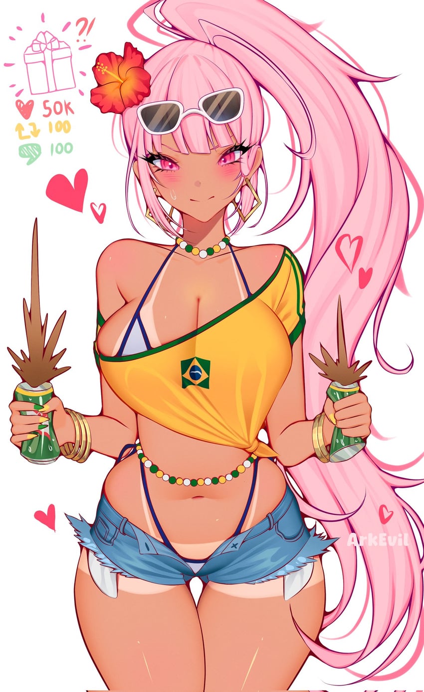 hatsune miku, mori calliope, and brazilian miku (hololive and 2 more) drawn by ark_evil02