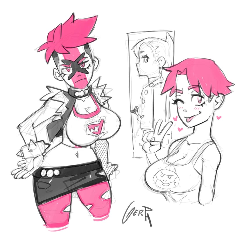 marnie, team yell grunt, and chewtle (pokemon and 1 more) drawn by gerph