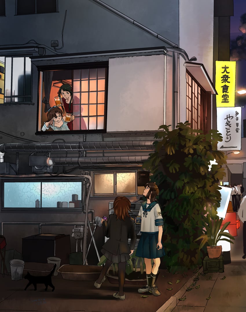 miyuki, mikuma, wakaba, and akigumo (kantai collection) drawn by kuragare