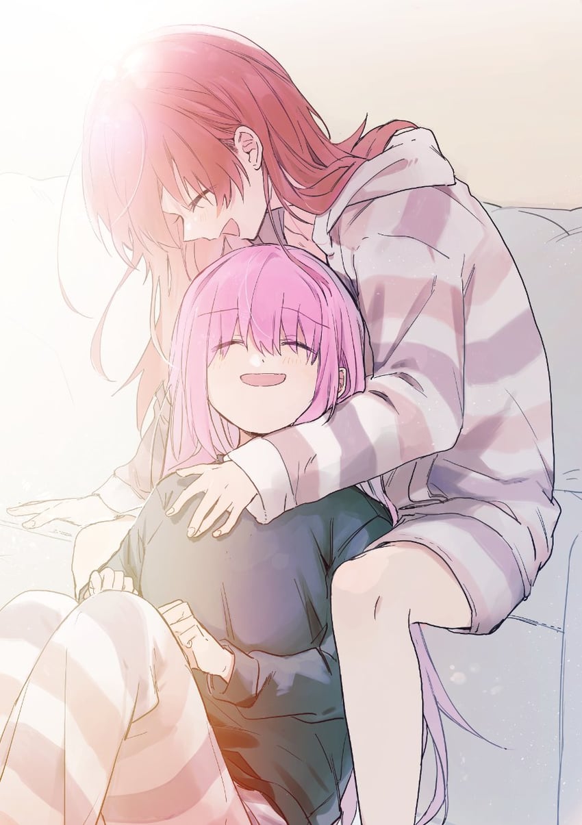 gotoh hitori and kita ikuyo (bocchi the rock!) drawn by pipigagashi