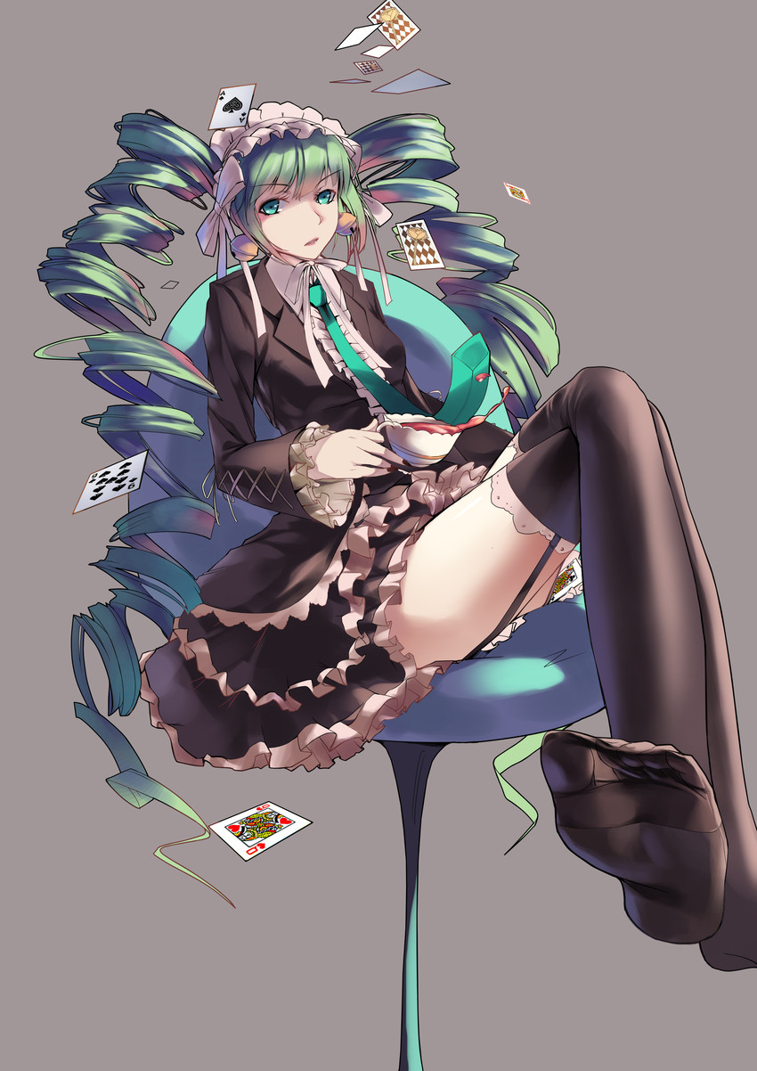 hatsune miku and celestia ludenberg (vocaloid and 2 more) drawn by mou_kankan
