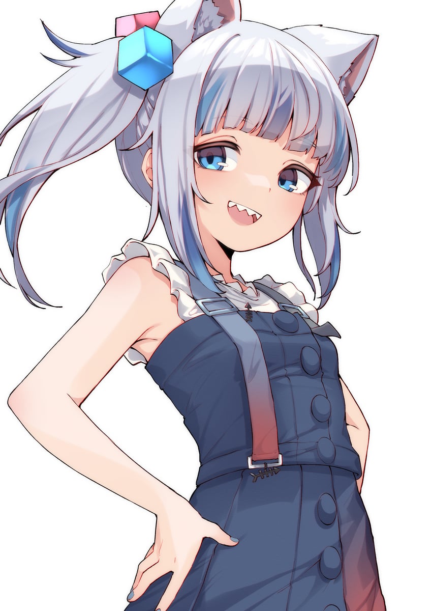 gawr gura (hololive and 1 more) drawn by valefal_coneri