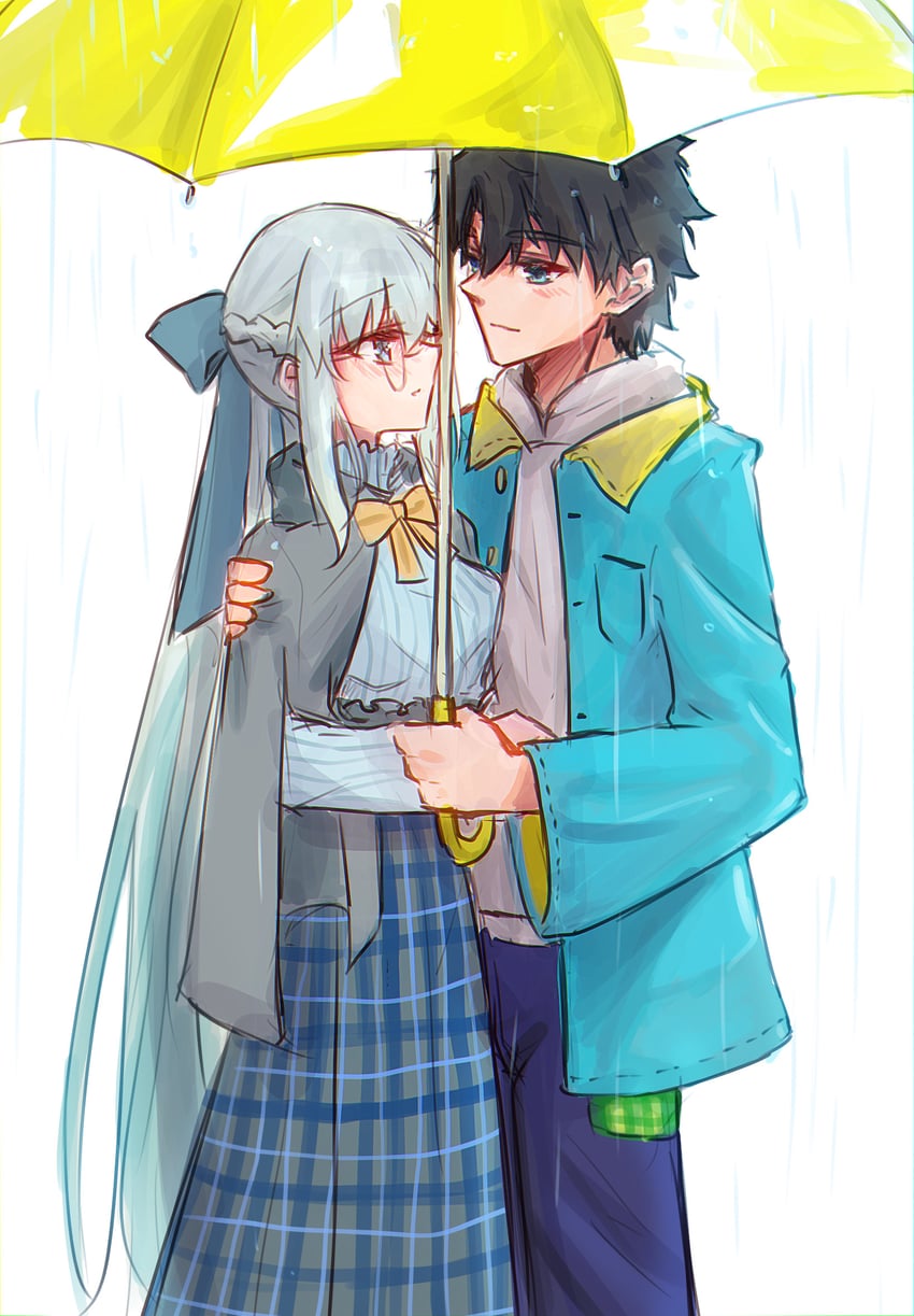 fujimaru ritsuka and morgan le fay (fate and 1 more) drawn by ringozuki