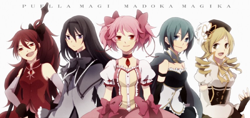 akemi homura, kaname madoka, miki sayaka, sakura kyoko, and tomoe mami (mahou shoujo madoka magica) drawn by segawa_(azmch)