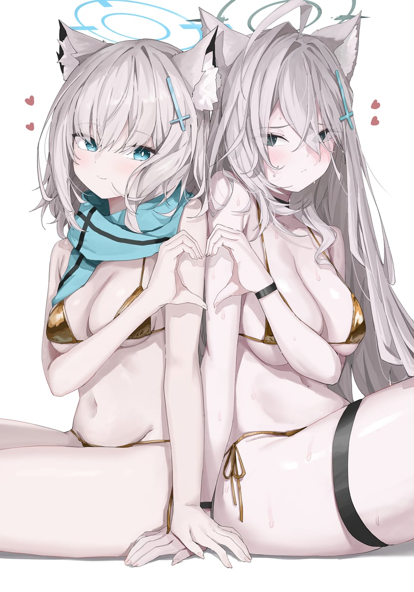 shiroko and shiroko terror (blue archive) drawn by jeon_(user_ywaw3774)