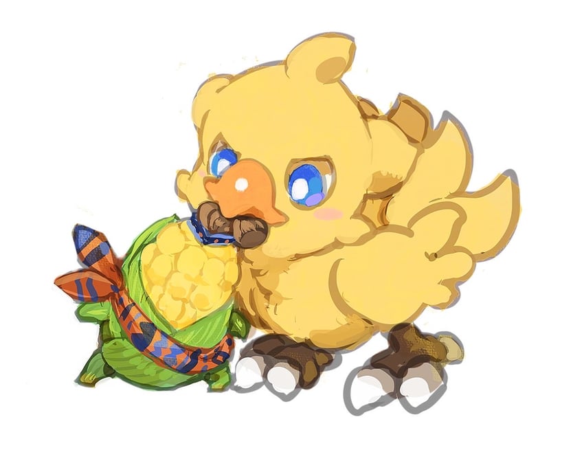 alpha and the cornservant (final fantasy and 1 more) drawn by kmitty