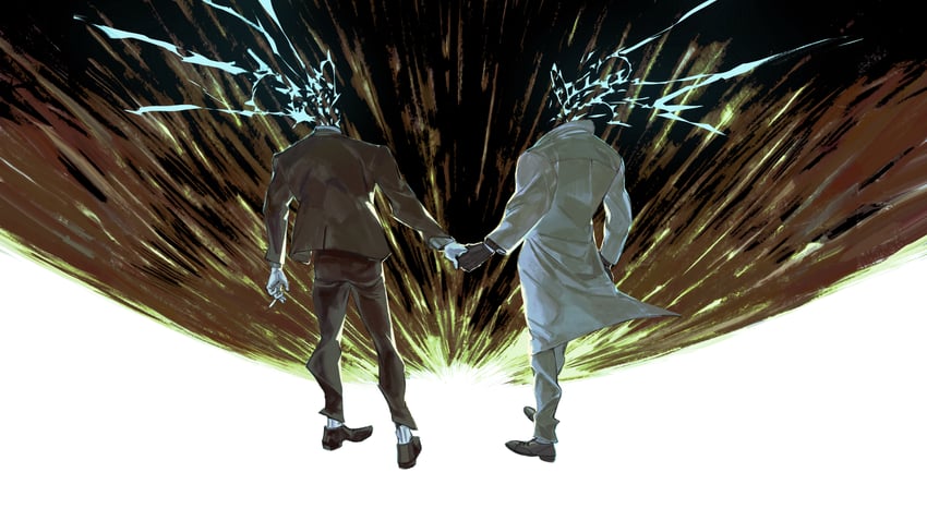 solid snake and hal emmerich (metal gear and 1 more) drawn by linka_guo