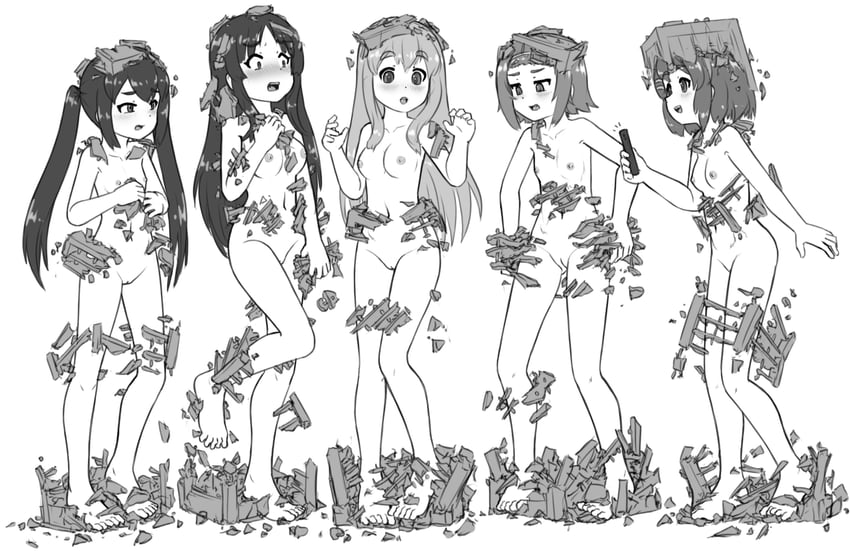 akiyama mio, nakano azusa, hirasawa yui, tainaka ritsu, and kotobuki tsumugi (k-on!) drawn by alloyrabbit