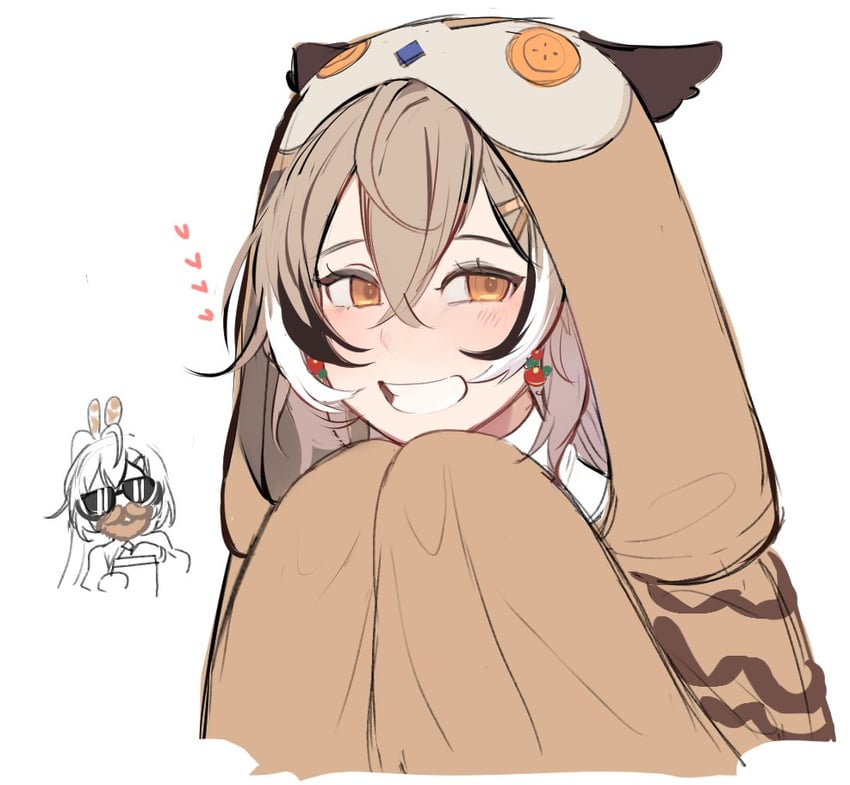 nanashi mumei (hololive and 1 more) drawn by eus_ing