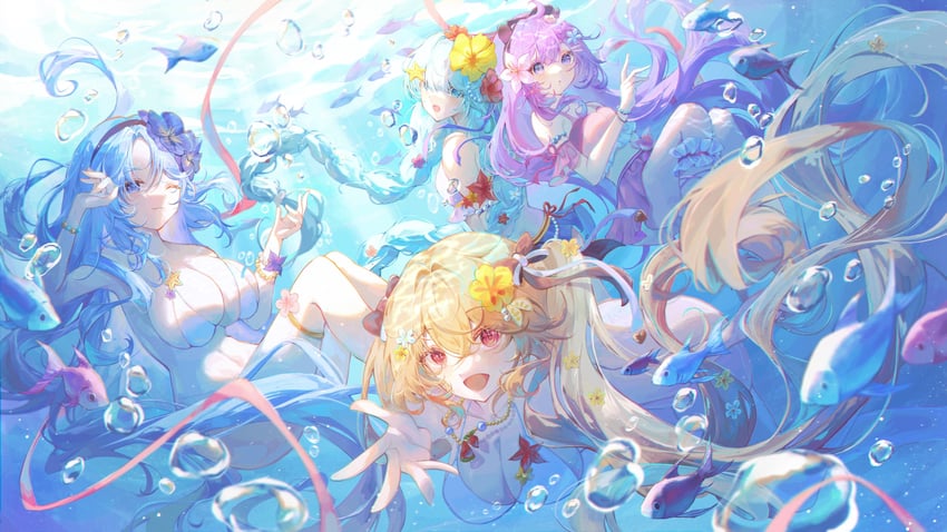 unicorn, alsace, anchorage, and janus (azur lane) drawn by rain_marginals_(rainymi)