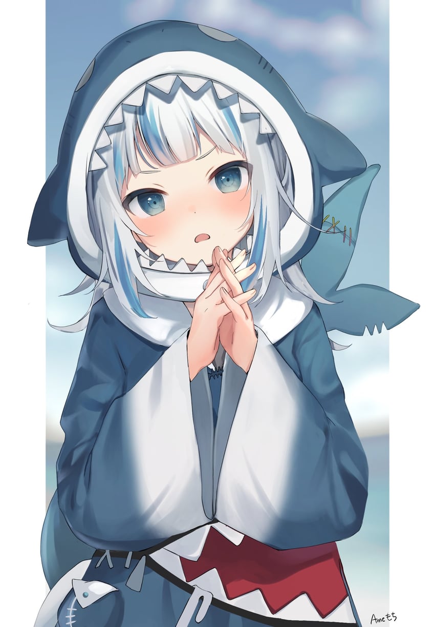 gawr gura (hololive and 1 more) drawn by ame929