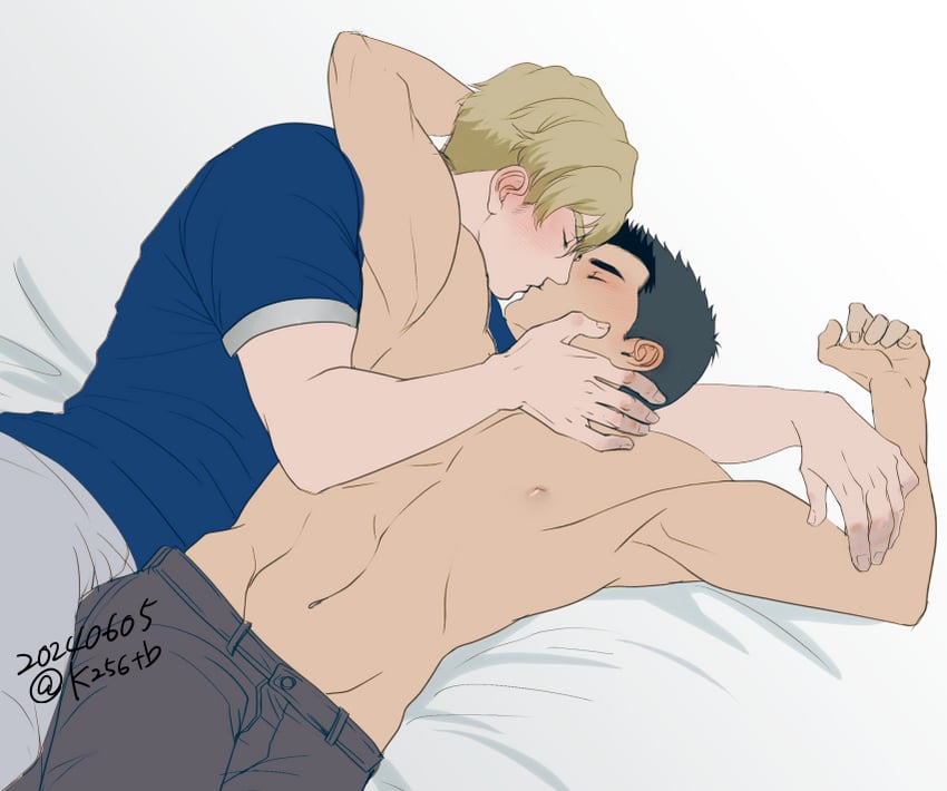 ao isami and lewis smith (yuuki bakuhatsu bang bravern) drawn by crouton256