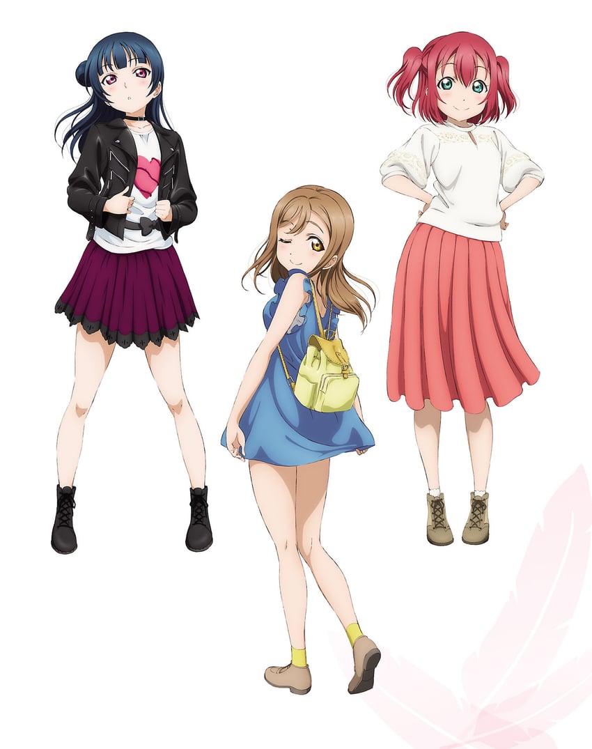 tsushima yoshiko, kunikida hanamaru, and kurosawa ruby (love live! and 1 more)