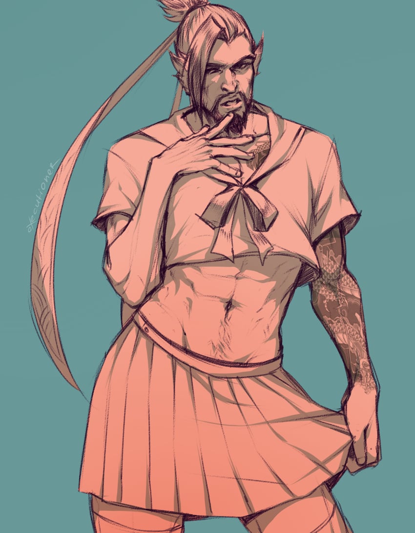 hanzo (overwatch and 1 more) drawn by alek_reyes