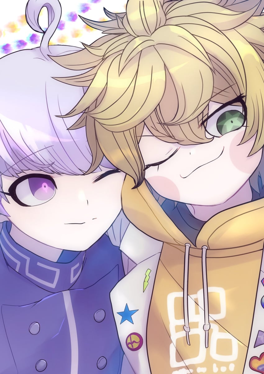 yuma kokohead and desuhiko thunderbolt (master detective archives: rain code) drawn by chocokana