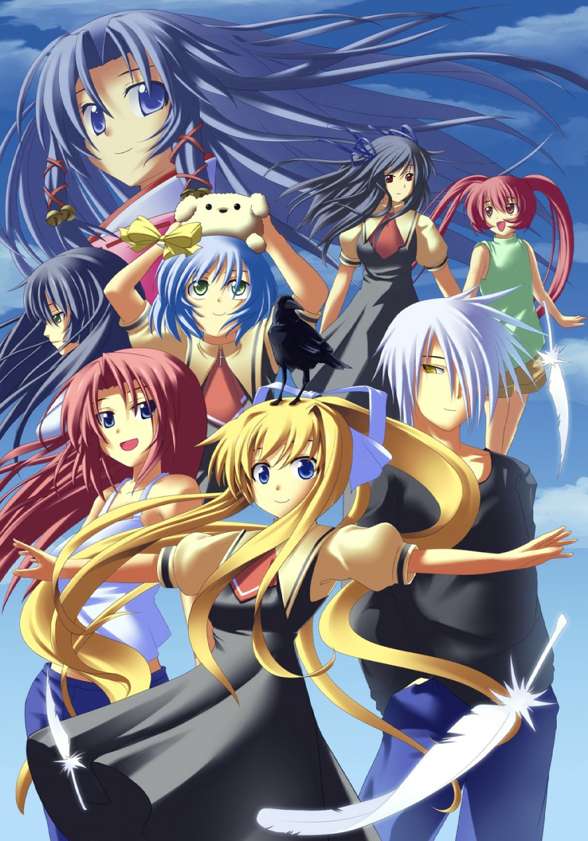 kamio misuzu, toono minagi, kunisaki yukito, kannabi no mikoto, kirishima kano, and 5 more (air) drawn by takanashi-a