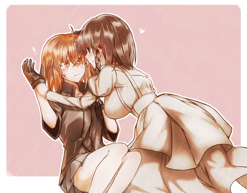 fujimaru ritsuka and charlotte corday (fate and 1 more) drawn by shigure_(sigre)