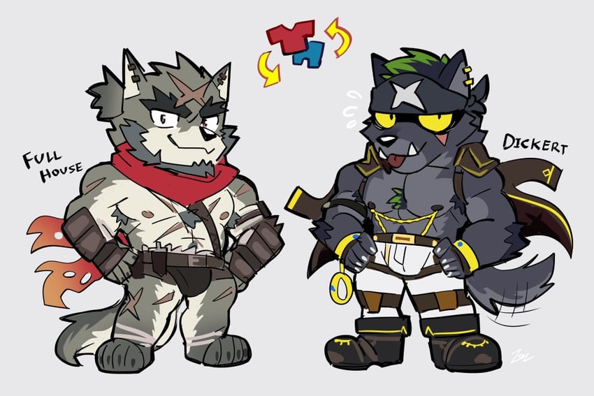 full house and dickert (another eidos-r) drawn by sollyz