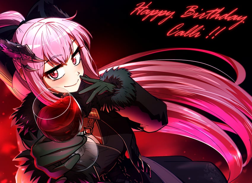 mori calliope (hololive and 1 more) drawn by ddolbang