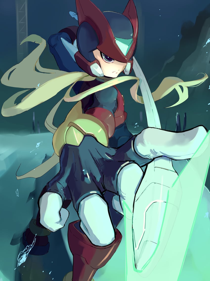zero and zero(z) (mega man and 3 more) drawn by omochi_(mochi_skymega)