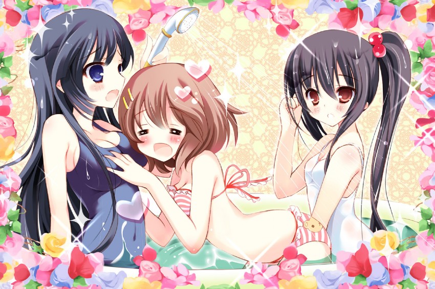 akiyama mio, nakano azusa, and hirasawa yui (k-on!) drawn by mamita