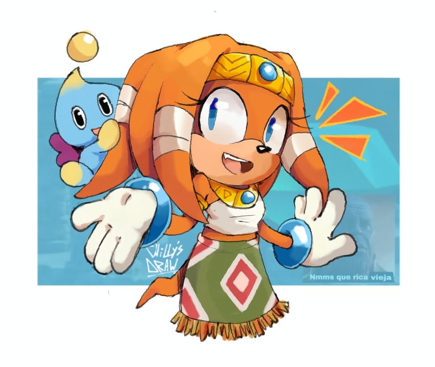 neutral chao, tikal the echidna, and thanos (marvel and 2 more) drawn by draw_chill's