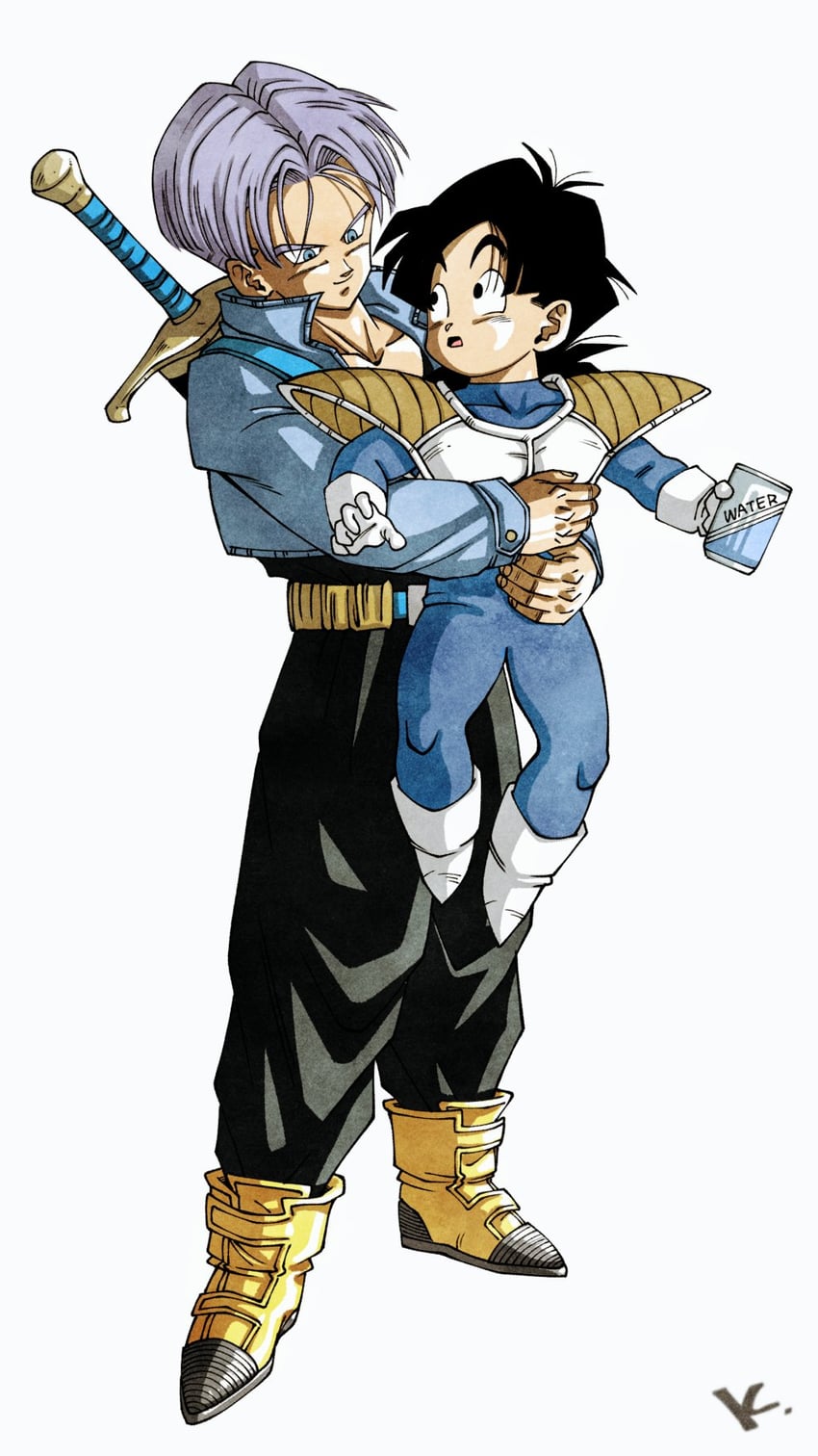 son gohan and trunks (dragon ball and 1 more) drawn by kakeru_(dbskakeru)
