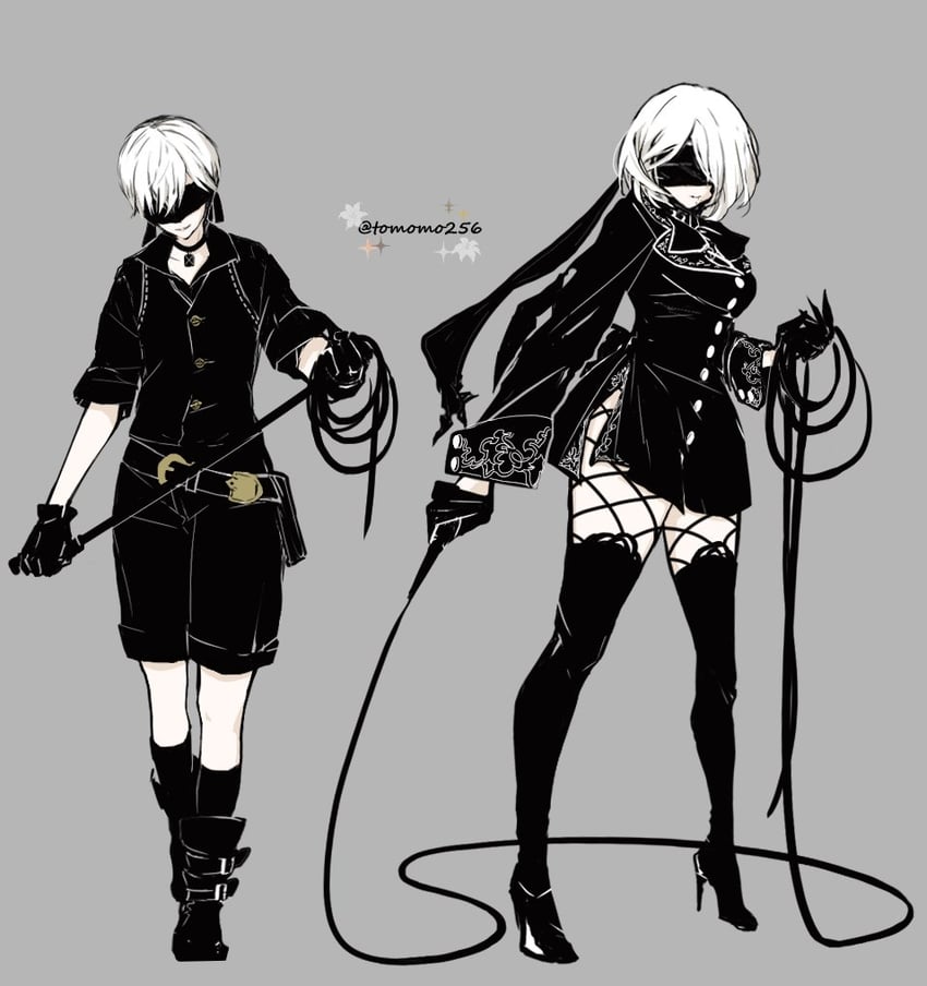2b and 9s (nier and 1 more) drawn by tomo_(552252)