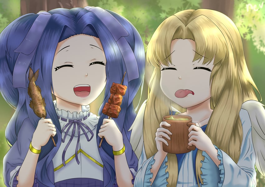 filo and melty q melromarc (tate no yuusha no nariagari) drawn by nev_(nevblindarts)