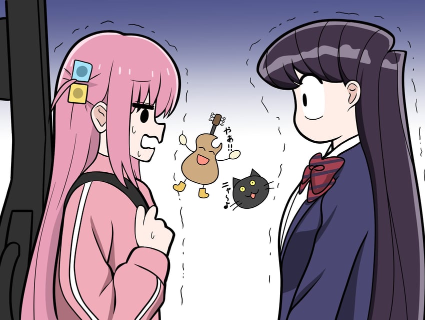 gotoh hitori, komi shouko, and gitao (bocchi the rock! and 1 more) drawn by siguren126