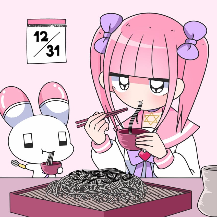 menhera-chan and usatan (menhera-chan) drawn by ezaki_bisuko