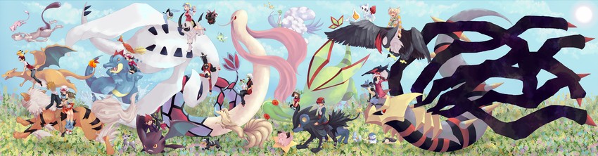 pikachu, dawn, may, red, rotom, and 40 more (pokemon and 8 more) drawn by satsuma_potato