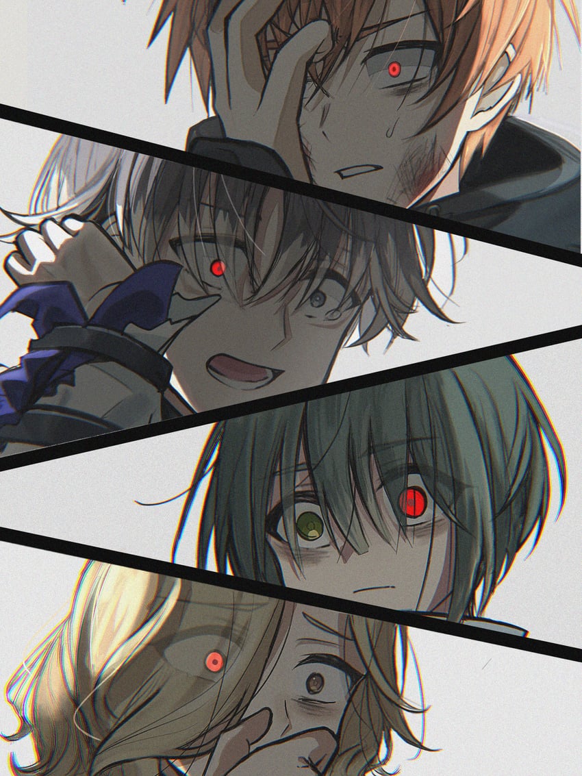 kajiyama fuuta, momose amane, kayano mikoto, and shiina mahiru (milgram) drawn by dadadaifuku147