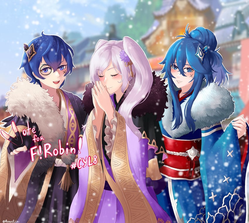 lucina, female robin, and male morgan (fire emblem and 1 more) drawn by ebrietas_(arayaejiri)