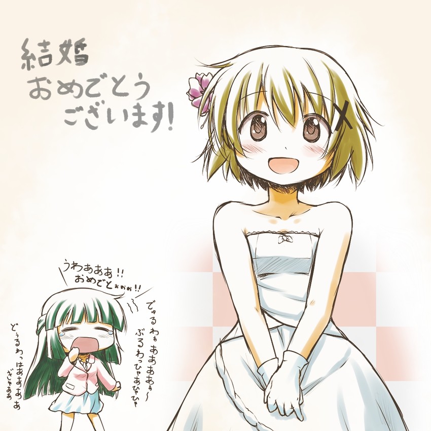 yuno, yoshinoya, asumi kana, and matsuki miyu (hidamari sketch) drawn by utamaru_(konomix)