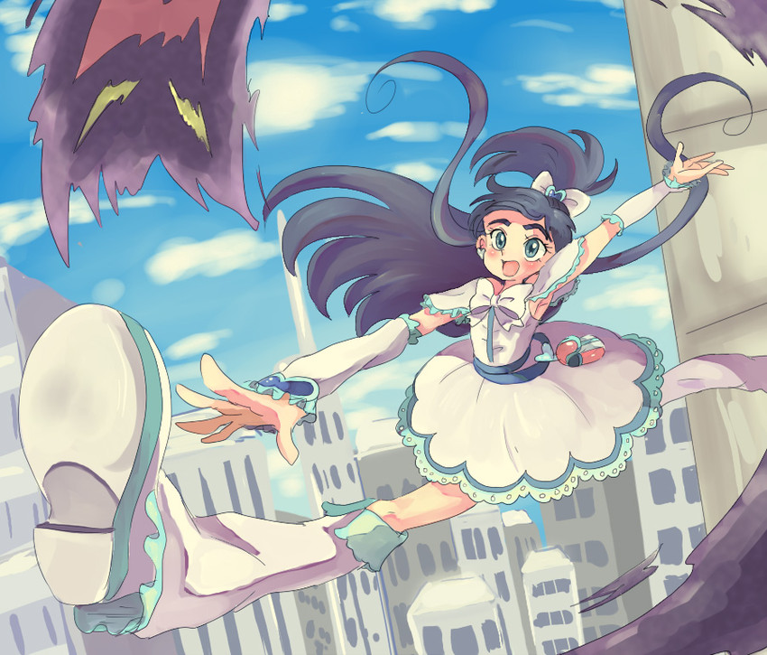 yukishiro honoka, cure white, and zakenna (precure and 1 more) drawn by oota