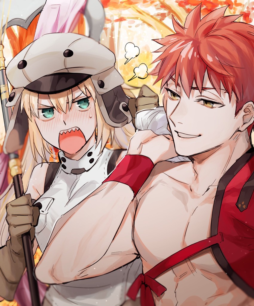 artoria pendragon, emiya shirou, artoria caster, and senji muramasa (fate and 1 more) drawn by oshiruko_(oshiruko0803)