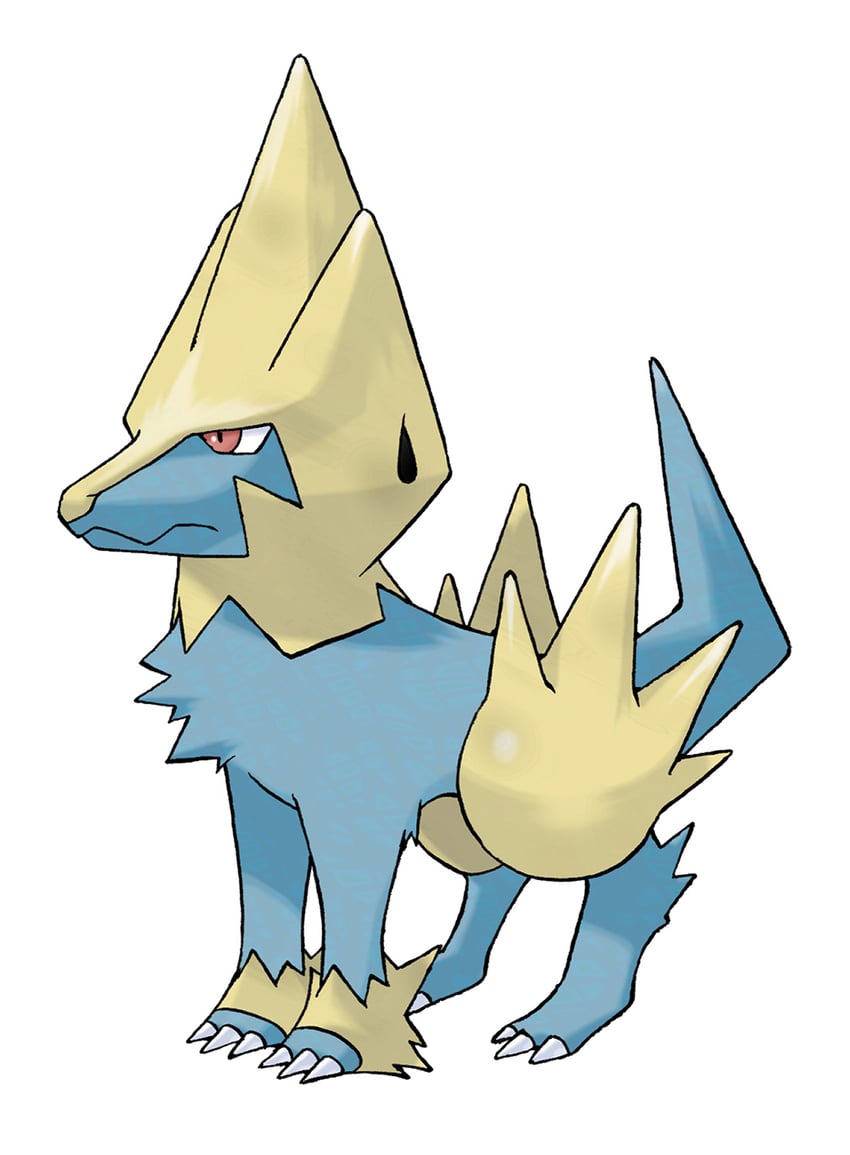 manectric (pokemon and 1 more) drawn by sugimori_ken