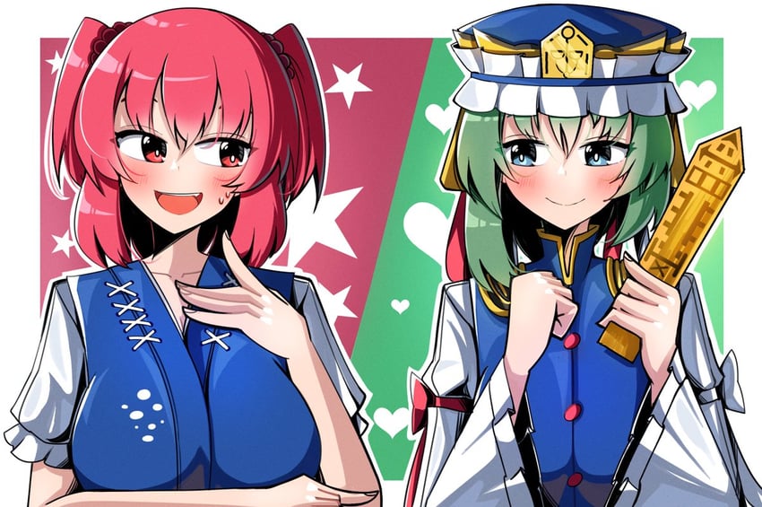 shiki eiki and onozuka komachi (touhou) drawn by spam_(spamham4506)