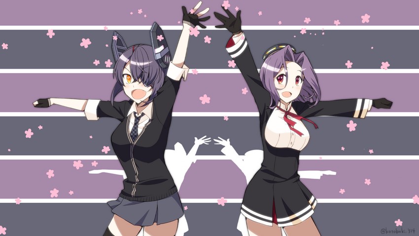 tenryuu and tatsuta (kantai collection) drawn by kotobuki_(momoko_factory)
