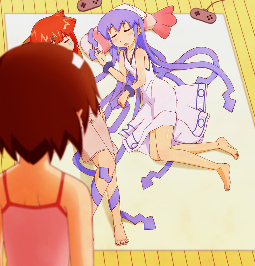 ikamusume, aizawa eiko, and nagatsuki sanae (shinryaku! ikamusume) drawn by sat-c