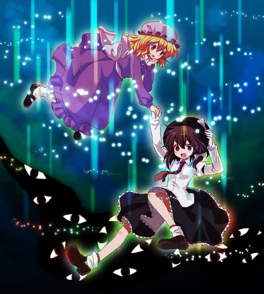 usami renko and maribel hearn (touhou and 1 more) drawn by miya_(tsumazukanai)