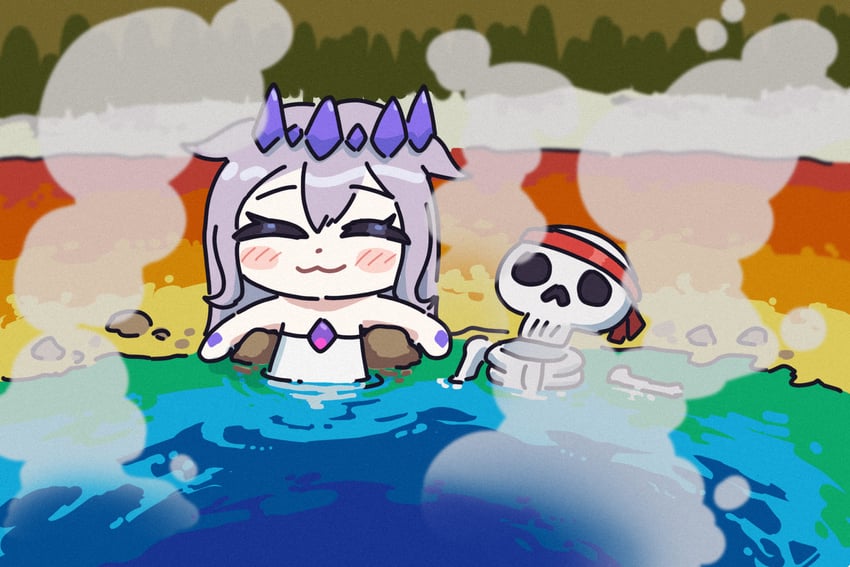 koseki bijou and deadbeat (hololive and 1 more) drawn by bing_huyue