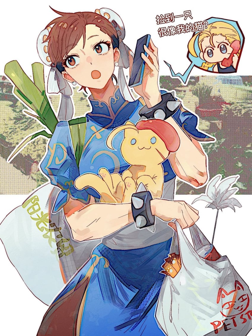 chun-li and cammy white (street fighter) drawn by yumi_xsh