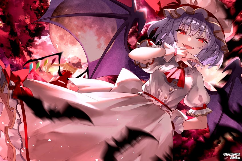 remilia scarlet and flandre scarlet (touhou and 1 more) drawn by sakizaki_saki-p