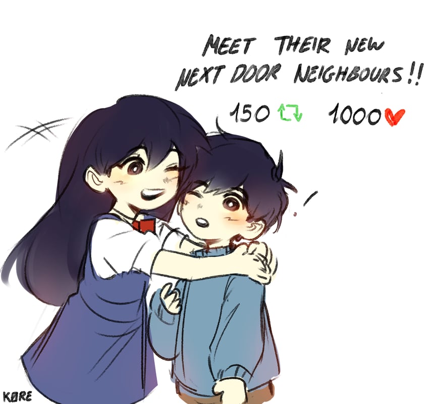sunny and mari (omori) drawn by k0re_drawings