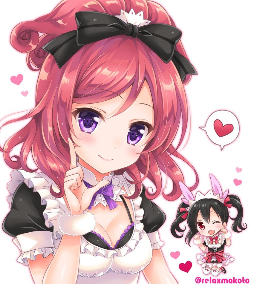 nishikino maki and yazawa nico (love live! and 1 more) drawn by sakurai_makoto_(custom_size)