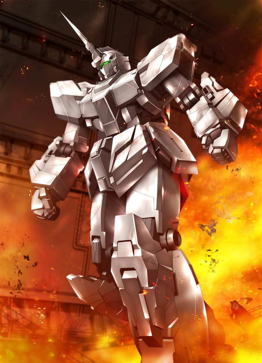 unicorn gundam (gundam and 1 more) drawn by zb_(dawn-blue)