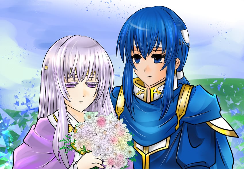 seliph and julia (fire emblem and 1 more) drawn by unanamikan