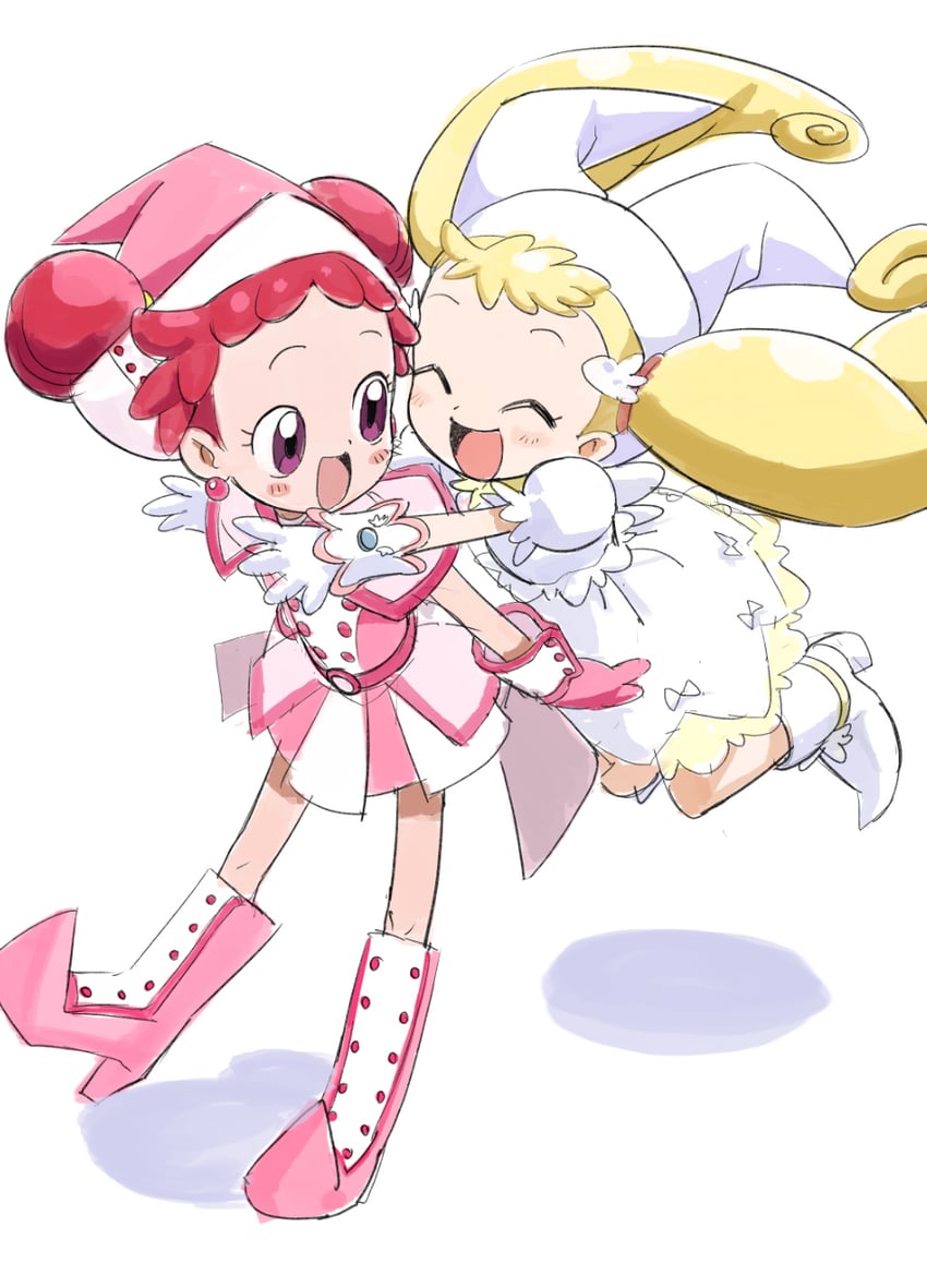 harukaze doremi and makihatayama hana (ojamajo doremi) drawn by nishioka_tomozou
